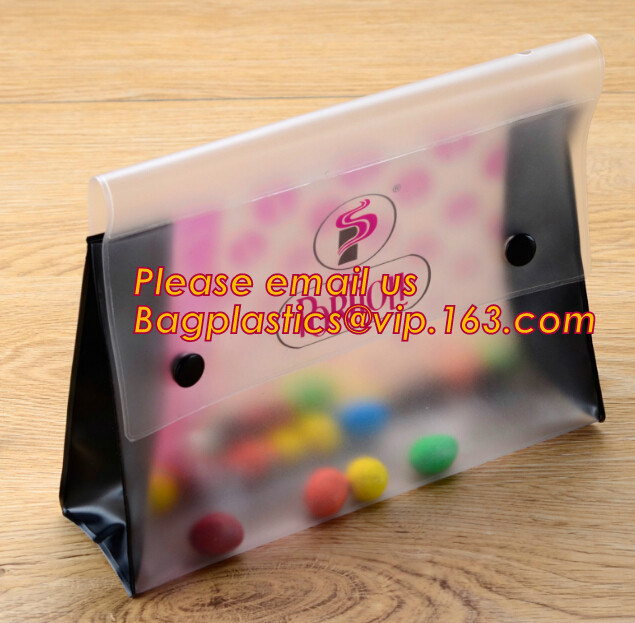 China Office school filing supplies A4 plastic portable document file bag /envelope pocket file folder with button wholesale