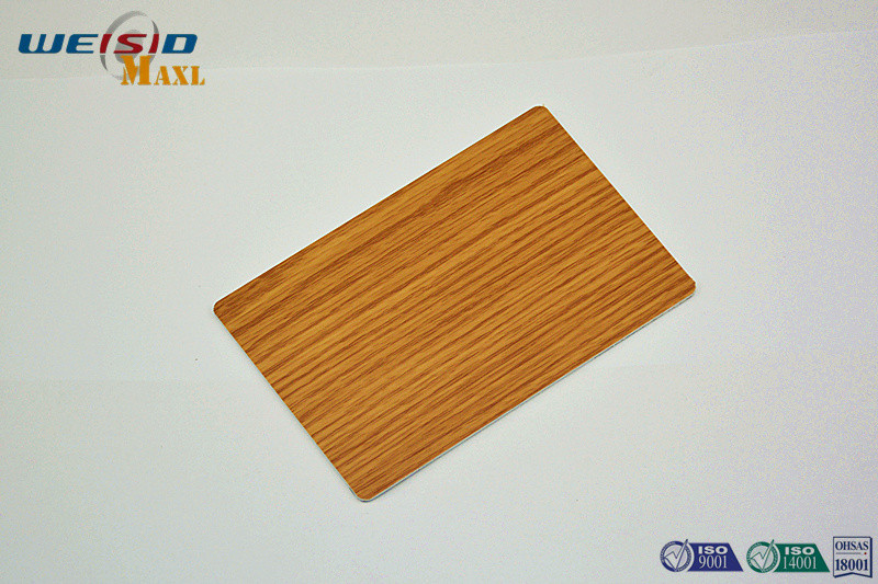 China Architectural Interior Decorative Metal Wall Panels with wood looking film wholesale