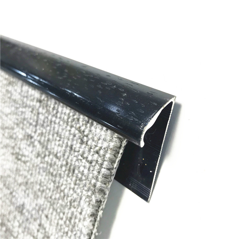 China Carpet Accessories Chrome Silver Tile Transition Strip Aluminum Carpet Trim 2.5cm wholesale