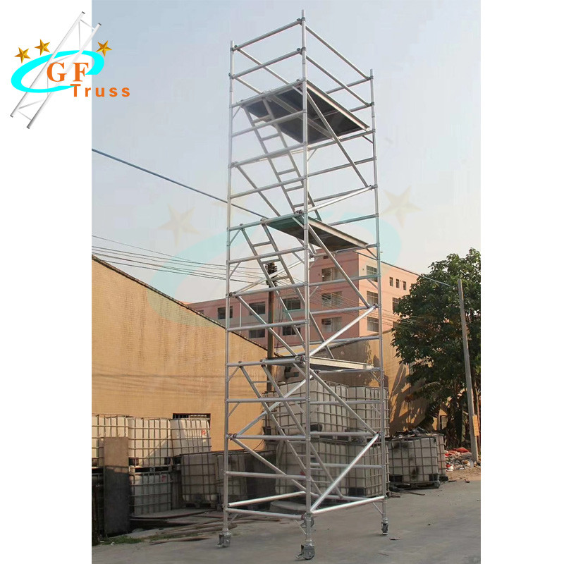 China 6082 Aluminum Scaffold Tower Pipe Parts With Climb Ladder wholesale