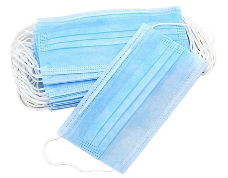 China Daily Use 3 Ply Non Woven Face Mask / Disposable Blue Earloop Face Mask wholesale