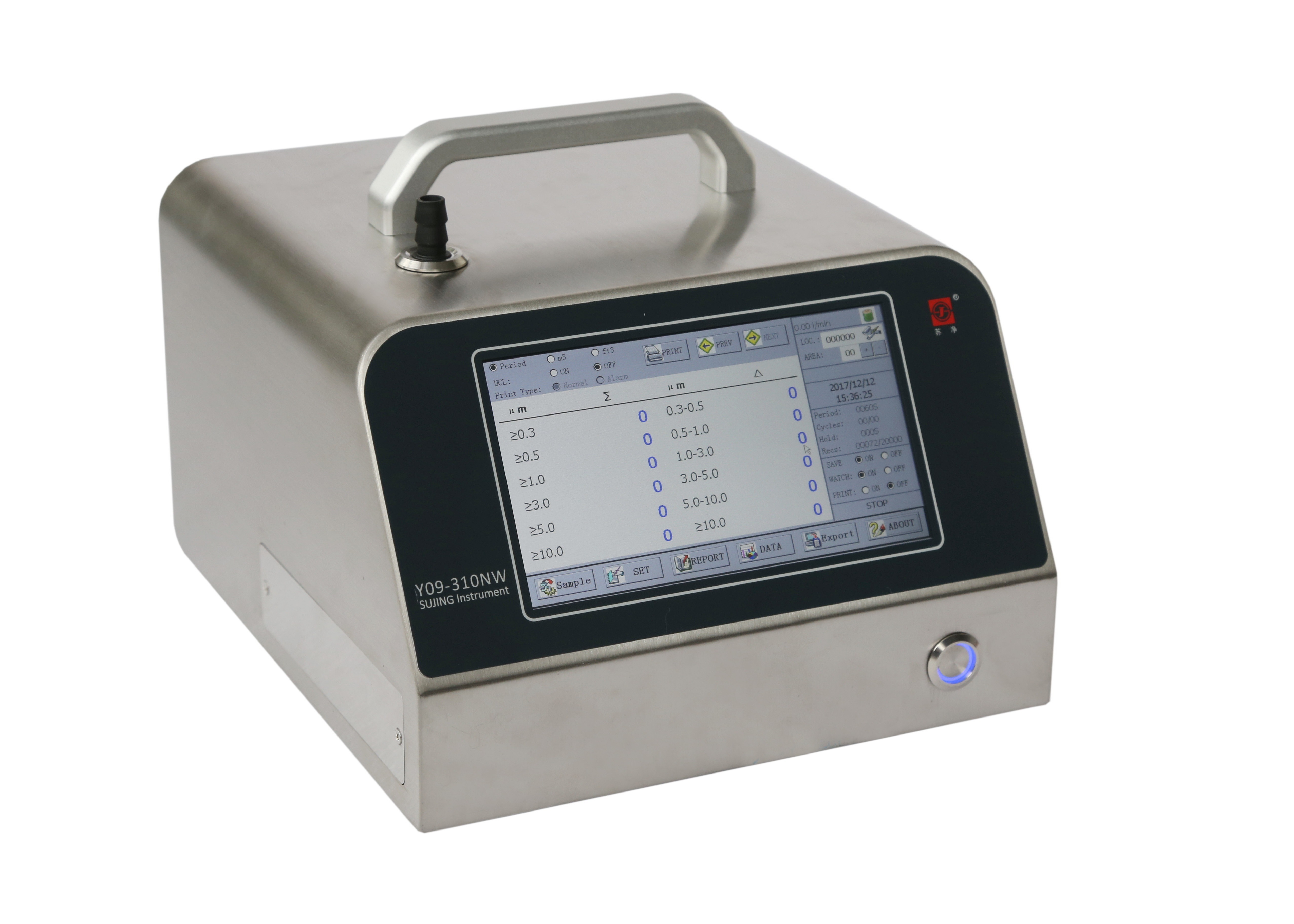 Buy cheap Cleanroom 1CFM Laser Particle Counter With LCD Touch Screen 28.3L/Min from wholesalers