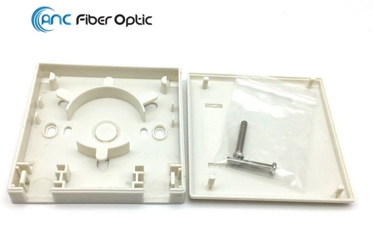 China 2 Port Fiber Optic Termination Boxes SC Simplex SM MM FTTH Fiber Optic Wall Plate Outlet wholesale