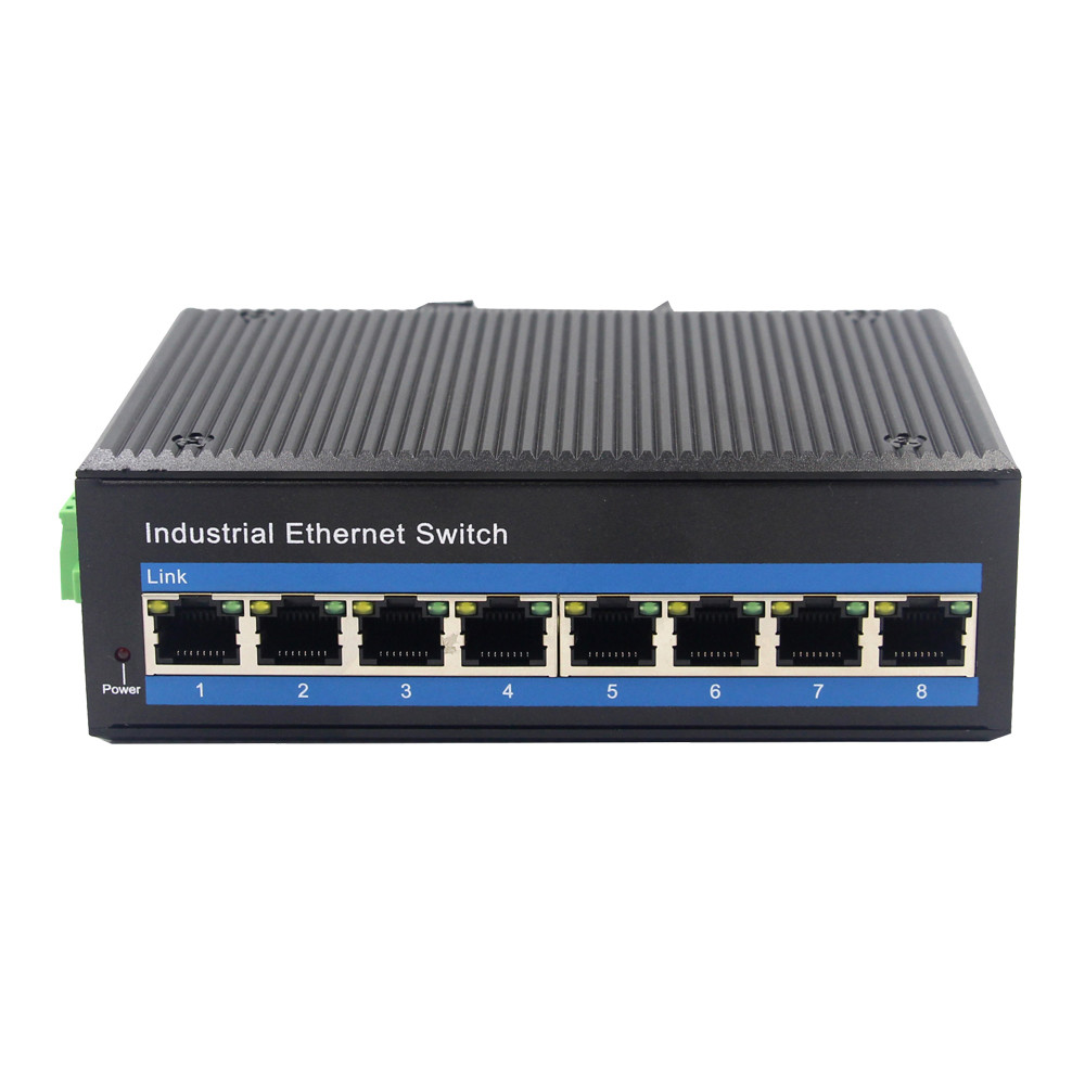 China 8x10 / 100M UTP Ethernet Port Industrial Ethernet Switch 24V Power Adapter wholesale