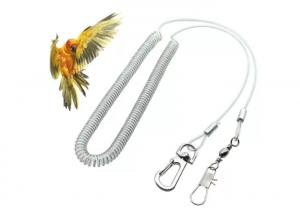 China Long Spring Parrot Safe Rope Straps Securing Wire Inside Platic Clear PU Coated wholesale
