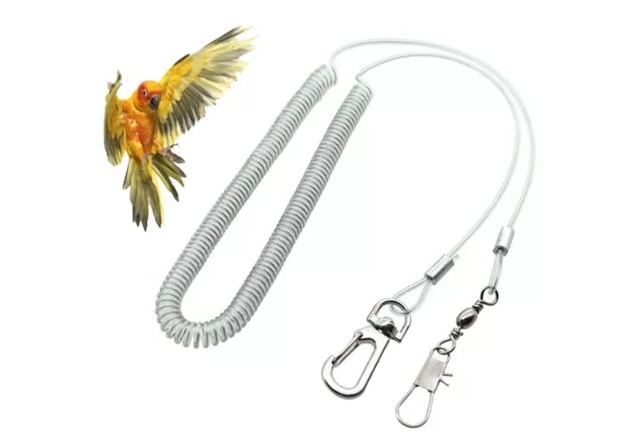 Buy cheap Long Spring Parrot Safe Rope Straps Securing Wire Inside Platic Clear PU Coated from wholesalers