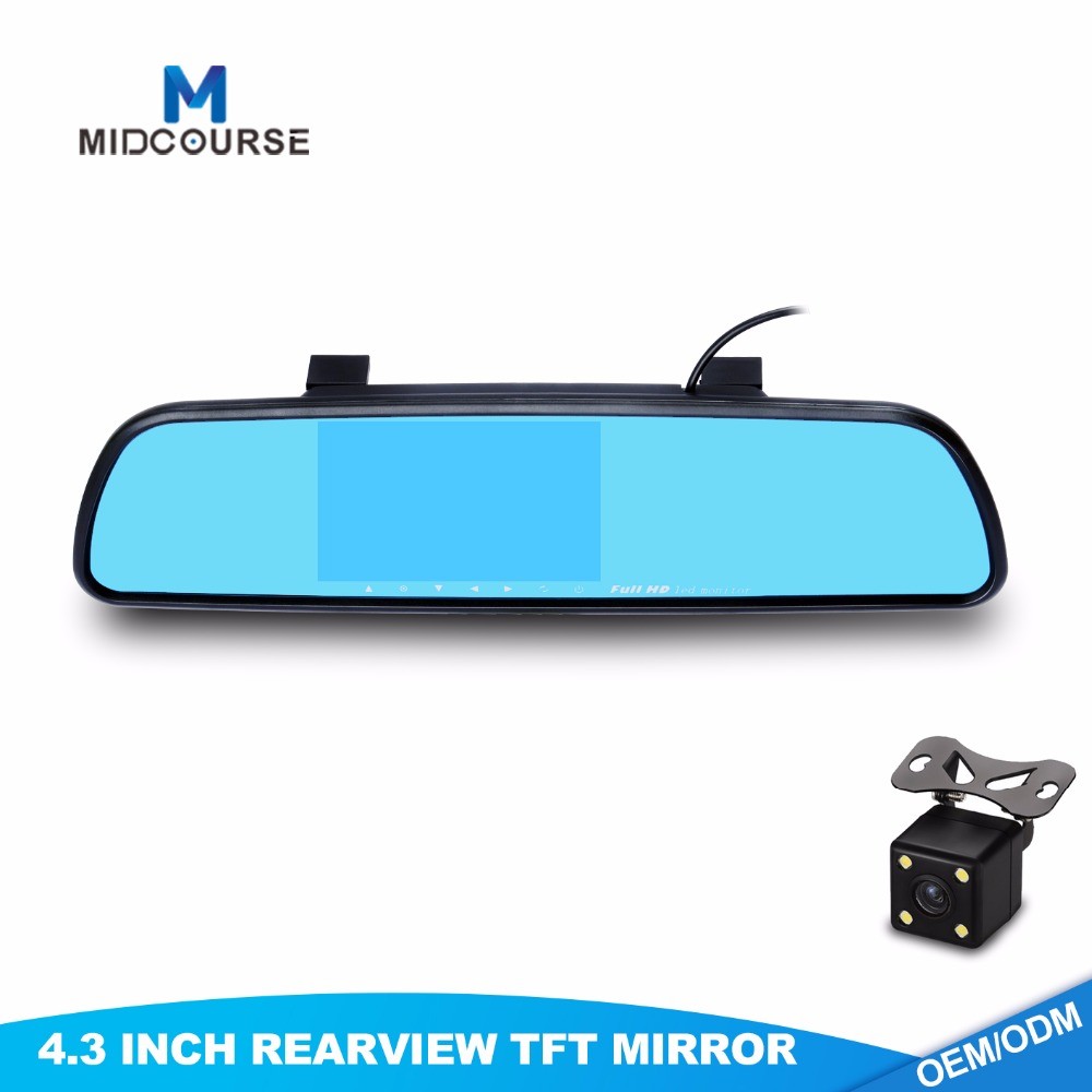 China Waterproof Night Vision 1080p Backup Camera and Rear View Mirror with 4 Inch LCD Monitorr/ Remote Control wholesale