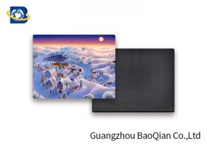 China PET Custom Refrigerator Magnets , Printed Fridge Magnets Snow Covered Landscape Image wholesale