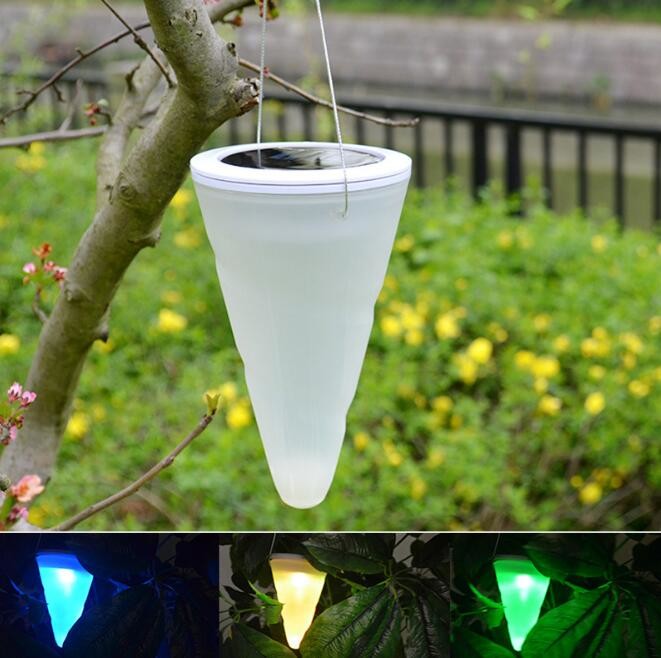 China Tapered LED Outdoor Garden Decorative Solar Pendant Lights,Solar Powered Garden Lights wholesale