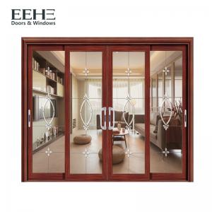 China Non Thermal Break Aluminium Frame Glass Sliding Door For Kitchen Color Optional wholesale