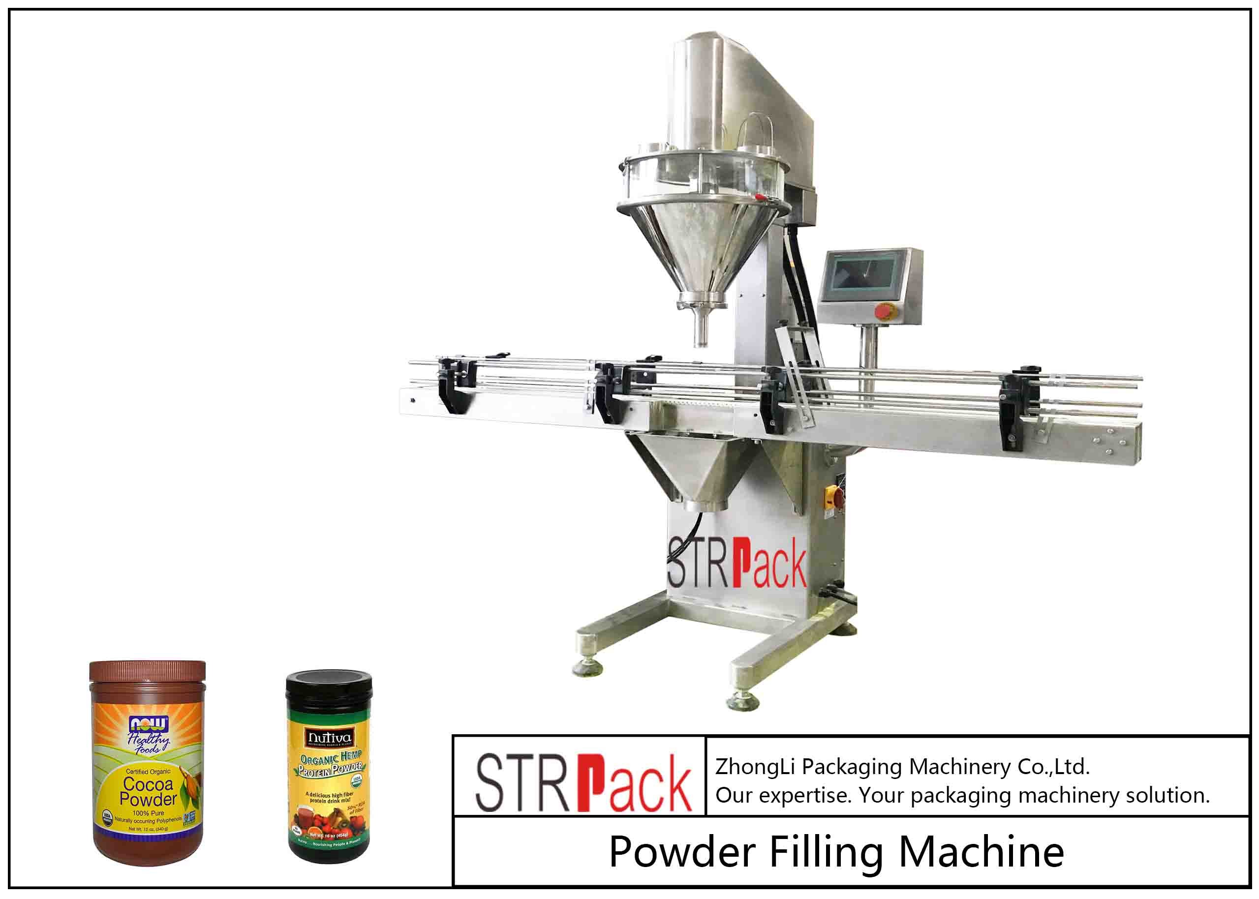 China 10g-5000g Linear Automatic Powder Filling Machine 50 BPM Speed With 25L Hopper wholesale