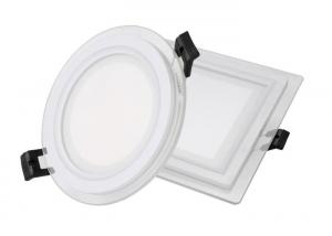 China 10W Cob Dimmable LED Panel Light , Recessed Glass Round LED Panel Downlight wholesale