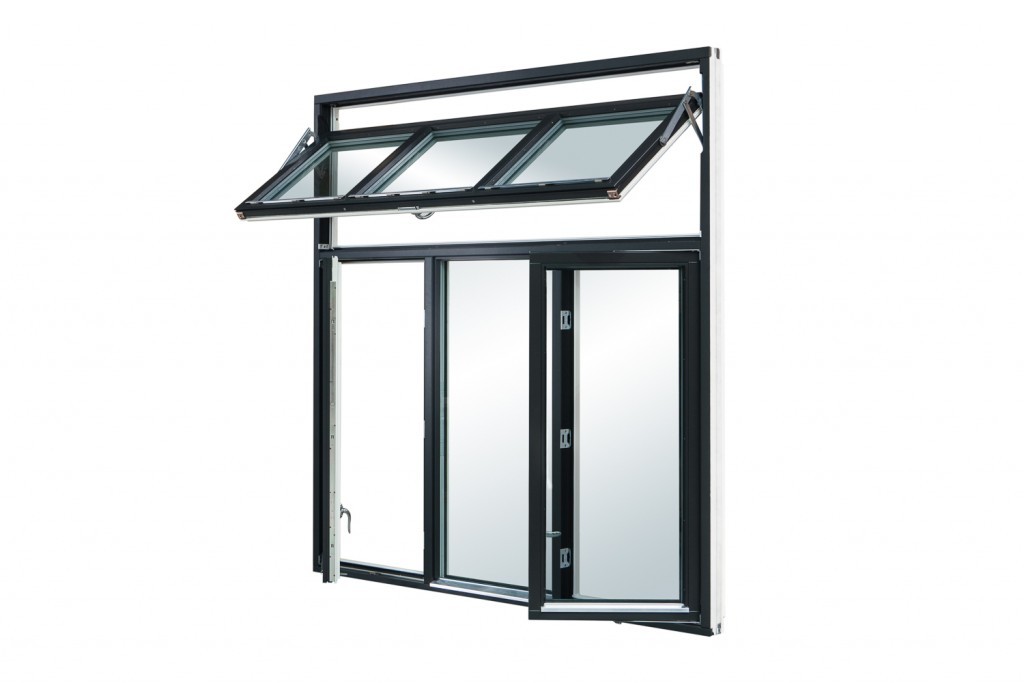 China ODM Aluminium Swing Window Matt Black With Fiberglass Flyscreen wholesale