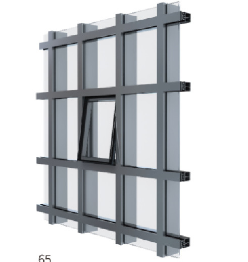 Buy cheap 6063 Aluminum Curtain Walls Soundproof Exposed Frame Thermal Insulation from wholesalers