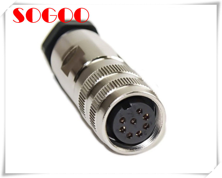 China 8pin Din AISG Connector M16 Circular Electrical Connectors Straight Plug wholesale