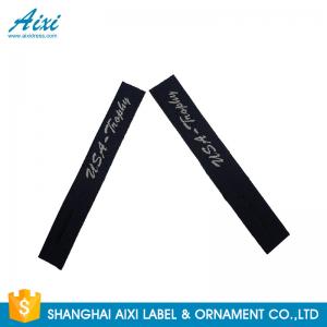 China Garment Woven Clothing Label Tags Satin / Silk Printing Fast - Delivery wholesale