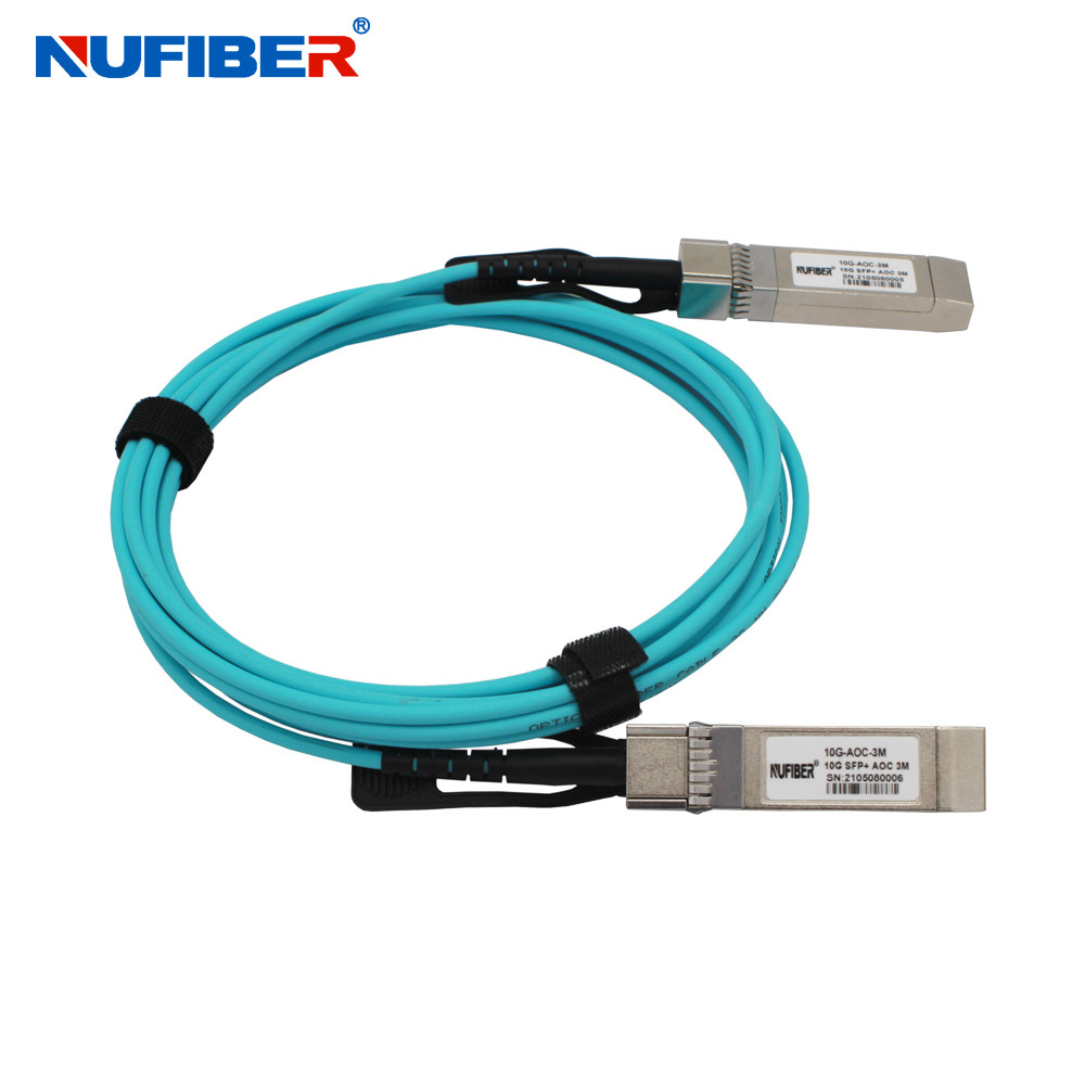 China 10G AOC SFP+ to SFP+ Active Optical Cable 1m/2m/3m/5m/10m/15m customized cable 10G OM3 AOC wholesale