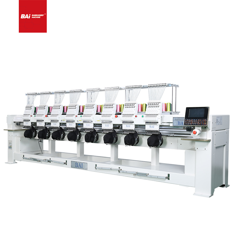China Electrical 8 Head Embroidery Machine 400mm High Speed Multi Color wholesale
