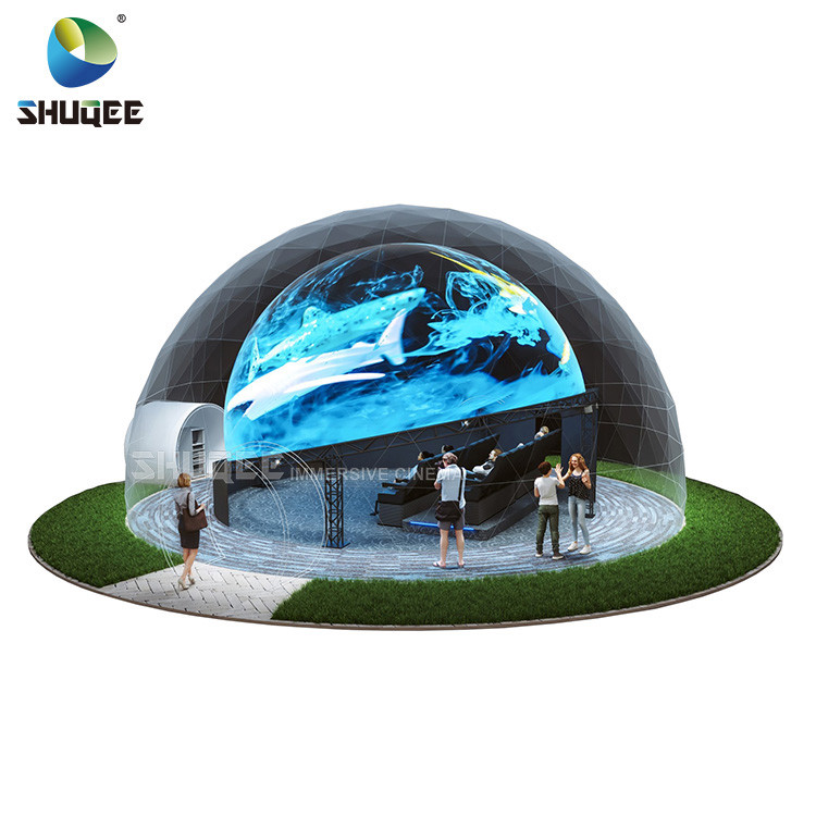 China Curved Screen 360 Dome Movie Theater With 4DM Electric Motion Seats For Museum / Theme Park wholesale