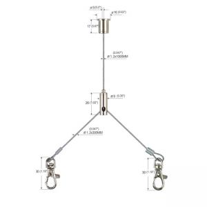 China Y Type Nickel Plated Brass Art Cable Hanging And Picture Hanging System YW86021 wholesale