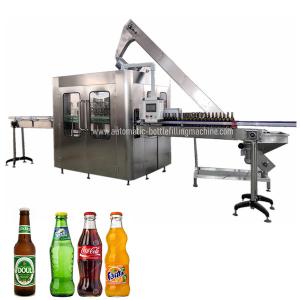 China 750ml Beer Glass Bottle Filling Machine with rotary capping function wholesale
