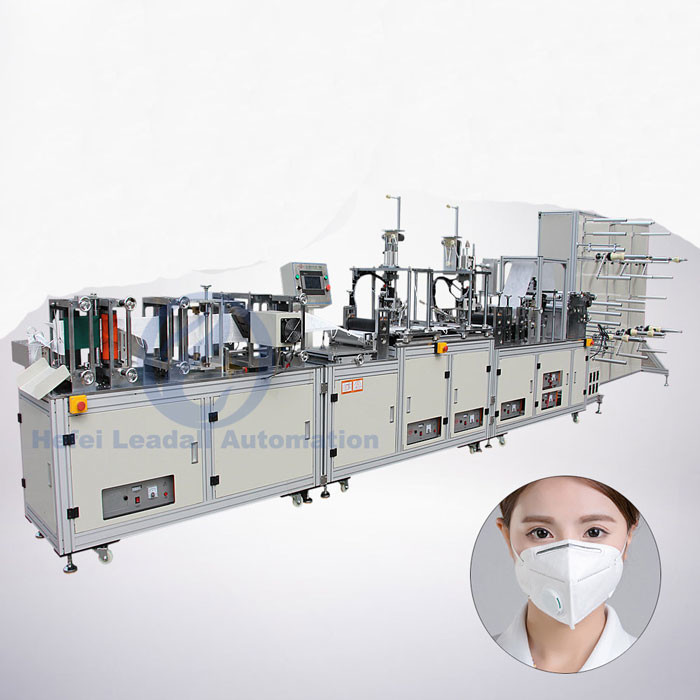China Folding Type Mask Making Machine 40-50pcs / Minute High Degree Of Automation wholesale