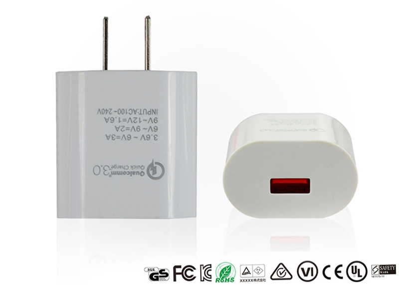 Buy cheap OEM Quick Charge Adapter US EU UK AU Plug QC3.0 Output 12V 1.5A Power from wholesalers