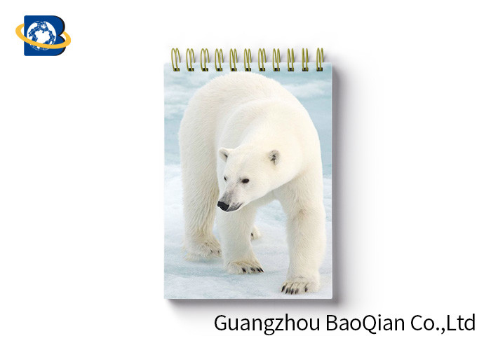 China Polar Bear Animal Custom Spiral Notebooks School Stationery Set 3D Printing Cover wholesale