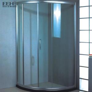 China Frameless Safety Tempered Glass Shower Enclosure With Four Wheel Rollers wholesale