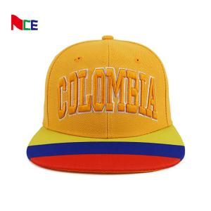 China Custom Flat Brim Snapback Hats With 3D Embroidery Logos Hip Hop Snap Back Caps wholesale
