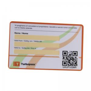 China Full Color Plastic flat Barcode & QR code gift Card for promotion wholesale