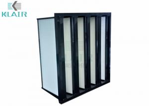 China ABS V Bank Filter , Pleated HEPA Air Filters HVAC System With Plastic Frame wholesale