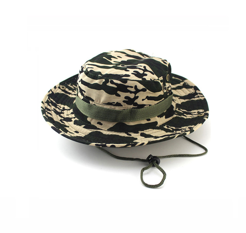 China 100% Cotton Fisherman Bucket Hat With Strings Plain Pattern Quick Dry wholesale