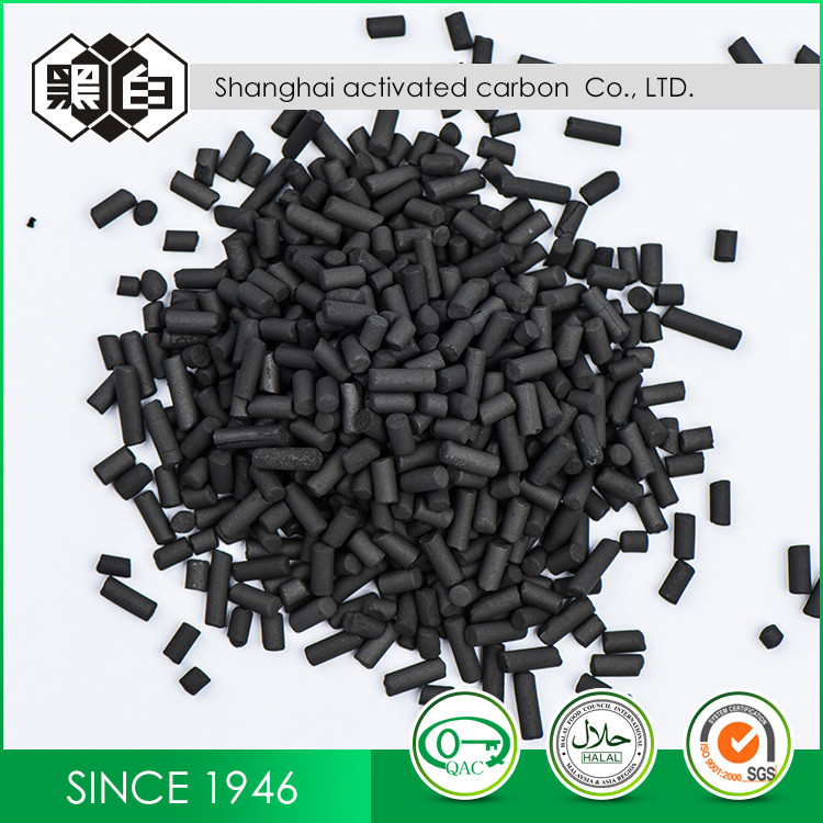 China Gas Disposal Purification Activated Carbon Granules 4mm Particle Size 450 - 550g/L Density wholesale