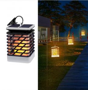 China Solar Garden Lights Dancing Flame Outdoor Hanging Lantern Solar Powered LED Night Lights Dusk to Dawn Auto On/Off Lamps wholesale