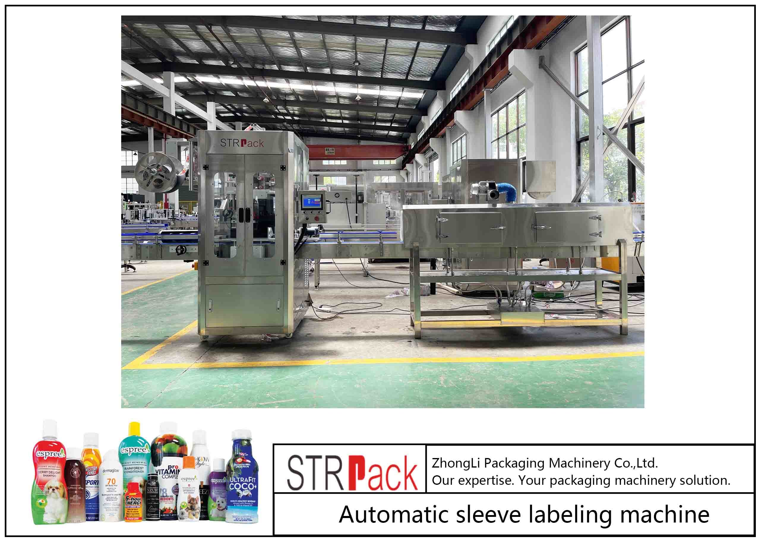 China PVC Sleeve Labeling Machine Steam Tunnel For Drinking Bottle wholesale