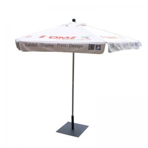 China Logo Printed Advertising Beach Umbrellas Aluminum Stainless Steel Pole wholesale