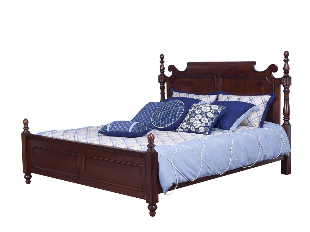 China Rubber Wood made bedroom furniture in Special design Modern Headboard with wood  slat shipping from Shenzhen to Africa wholesale