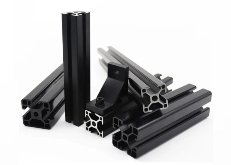 China Black Anodized 6063 Aluminium Extrusion Frame System T Shaped Aluminium Profile wholesale