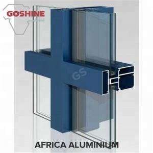 China Foshan 6063 T5 Aluminum curtain wall Profile for Custom Design Made for Tanzania wholesale