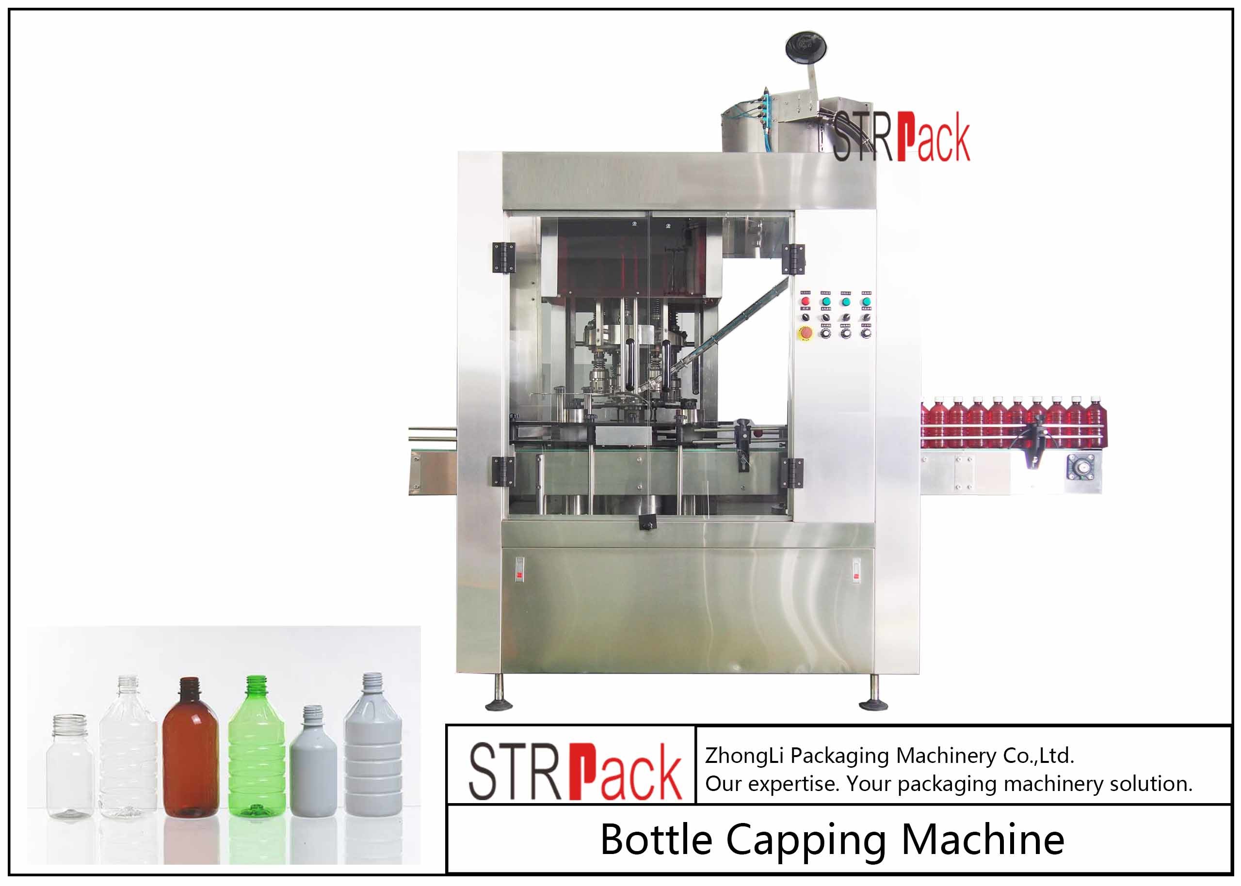 China High Qualified Rate Rotary Bottle Capping Machine For 50ml-1L Pesticide Bottles 120 CPM wholesale