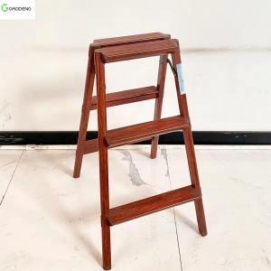 China Two Steps Wooden Aluminum Ladder 1.1 mm Thickness  PVC Plastic Foot Mats wholesale
