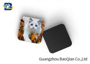 China Pretty Cat 3D Image Full Color Custom Coasters , Custom Photo Drink Coasters wholesale