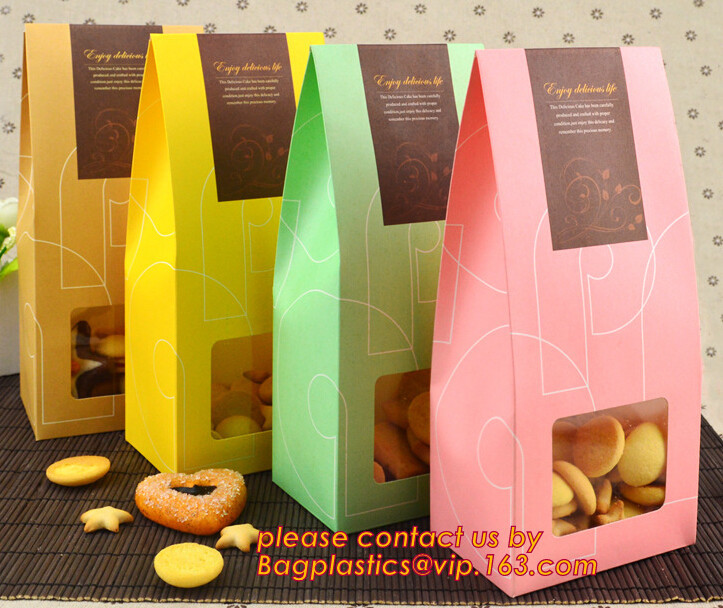China Customize Translucent Window, Brown Greaseproof Kraft Paper Bag, Special Opp Window Bag, window bags, paper window bags, wholesale