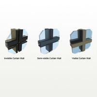 China aluminium visible curtain wall profiles  manufactures China wholesale