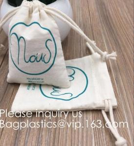 China Drawstring Bags Reusable Muslin Cloth Gift Candy Favor Bag Jewelry Pouches for Wedding DIY Craft Soaps Herbs Tea Spice B wholesale