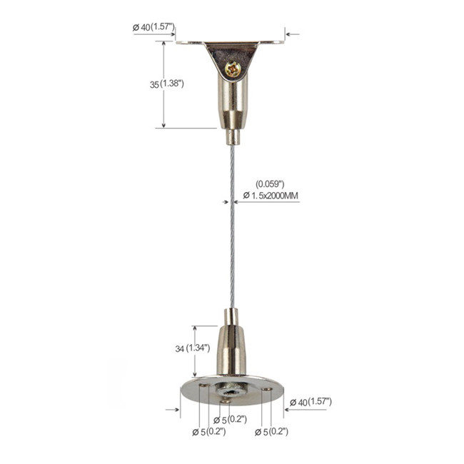 China Brass Three Holes Ceiling Cable Hanging System Light Fittings 180° Adjustable YW86017 wholesale
