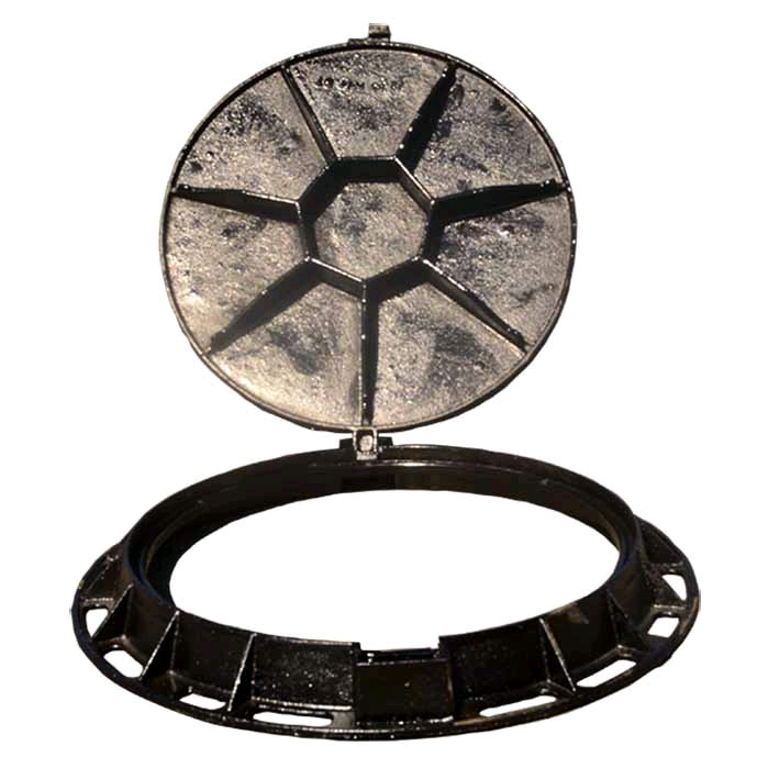 China EN124 F900 Round Cast Iron Manhole Cover Bituminous Paint CE Approval wholesale