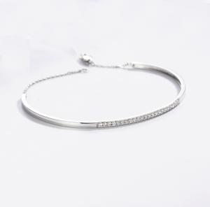 China The Night & Day 18K Gold Diamond Bangle 0.23ct Extension Chain Contrast Color Series wholesale