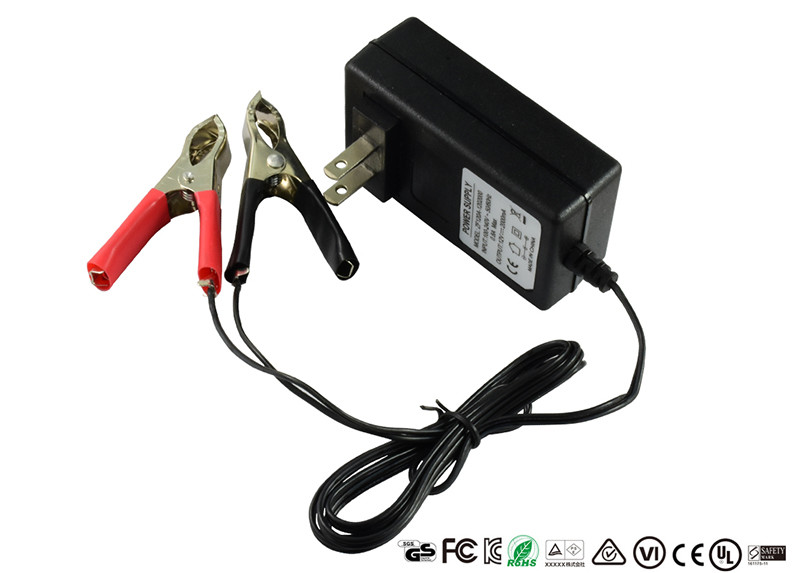 China Intelligent 12V Sealed Lead Acid Battery Charger With Alligator Clips wholesale